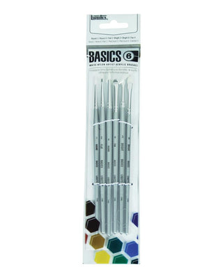 Liquitex BASICS 6 Brush Pack, Short Handle