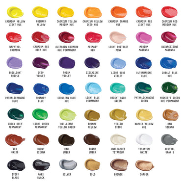 LQX BASICS 48X22ML PAINT SET 094376975604 [SWATCH CHART]