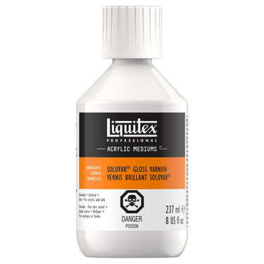 LQX ACRYLIC MEDIUMS 237ML SOLUVAR GLOSS VARNISH CAN 094376977394