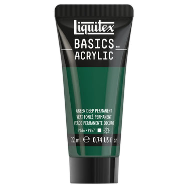 LQX BASICS ACRYLIC 22ML 350 GREEN DEEP PERMANENT 094376975246